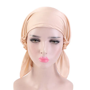 Women's Polyester Head Wrap Solid Pattern Casual Turban Caps