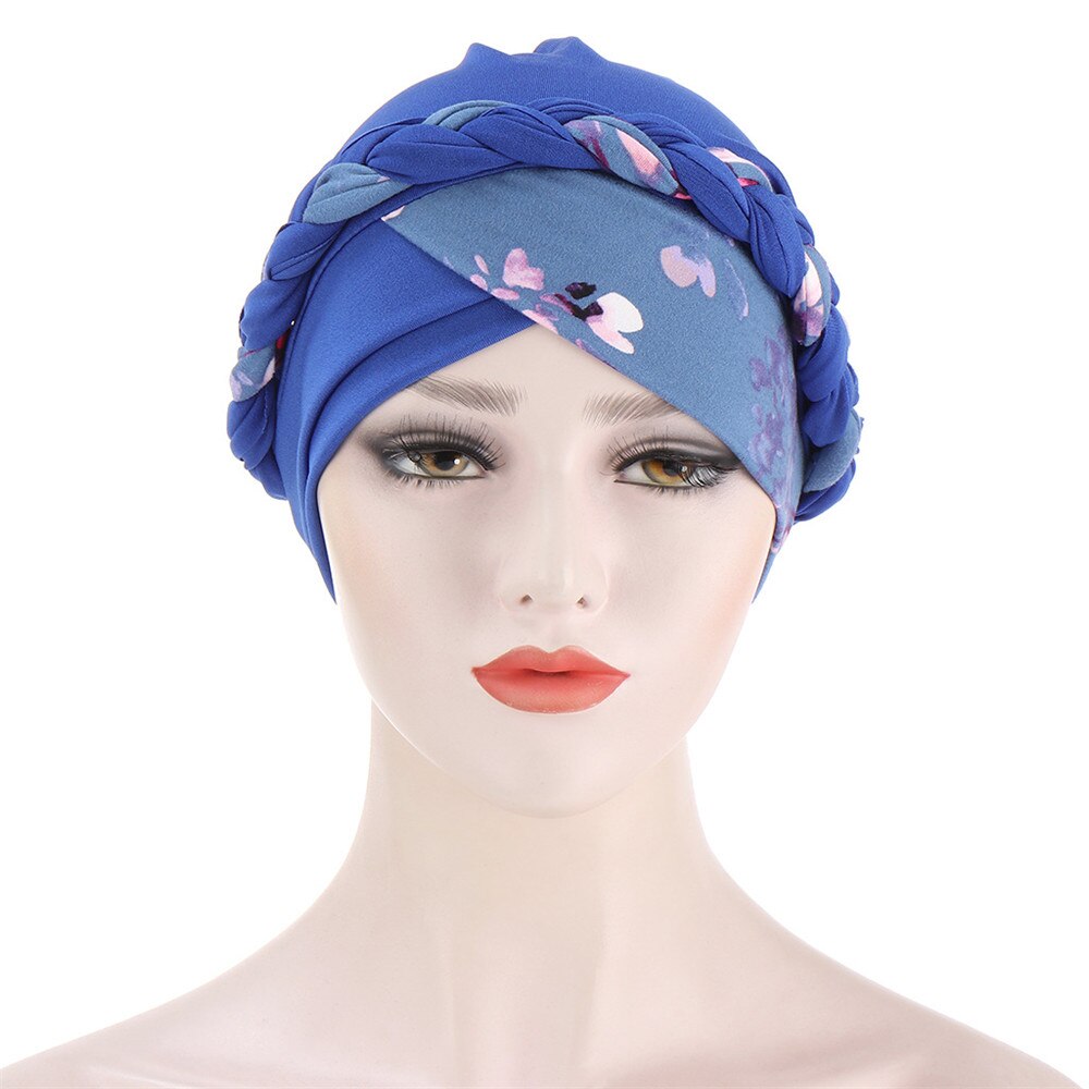 Women's Arabian Polyester Head Wrap Printed Pattern Turban Hijabs