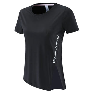 Women's Polyester O-Neck Short Sleeve Breathable Yoga Workout Top