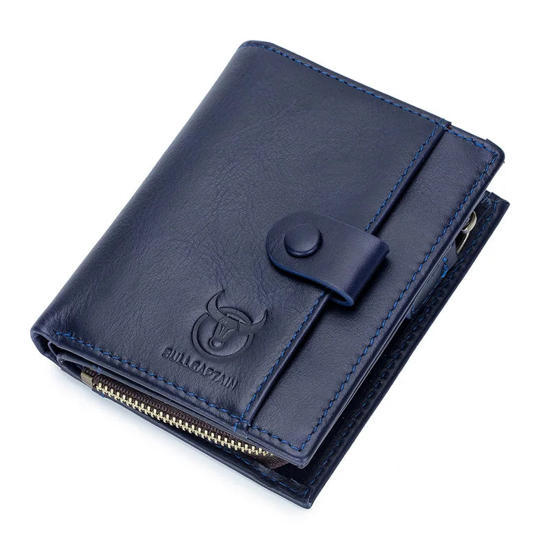 Men's Genuine Leather Card Holder Letter Pattern Trendy Wallets