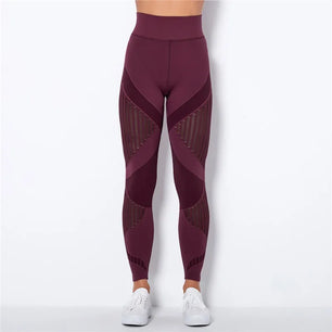 Women's Spandex High Waist Patchwork Seamless Sport Leggings