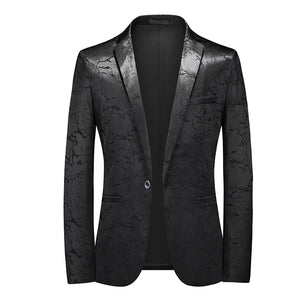 Men's Polyester Full Sleeve Single Breasted Closure Luxury Blazer