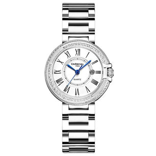 Women's Stainless Steel Round Shape Waterproof Luxury Watches