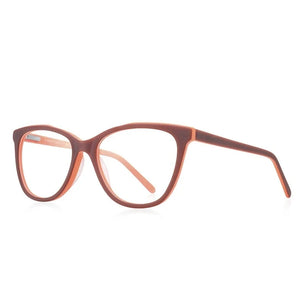 Kid's Cat Eye Acetate Frame Light Blocking Trendy Computer Glasses