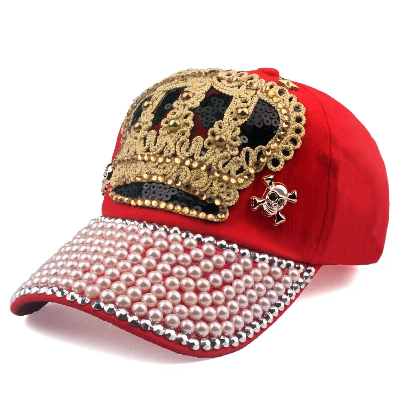 Women's Cotton Adjustable Strap Crown Casual Wear Baseball Hat