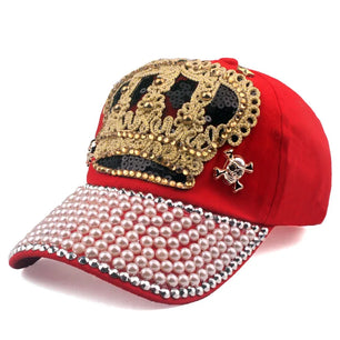 Women's Cotton Adjustable Strap Crown Casual Wear Baseball Hat