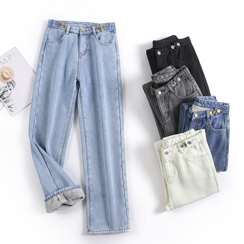 Women's Cotton High Waist Zipper Fly Closure Solid Casual Pants