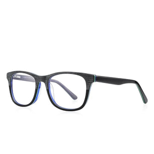 Kid's Acetate Frame Square Shaped Light Blocking Trendy Glasses