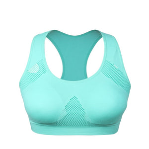 Women's Nylon O-Neck Sleeveless Breathable Workout Sports Bras