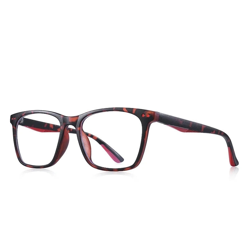 Kid's Acetate Frame Square Shaped Light Blocking Trendy Glasses