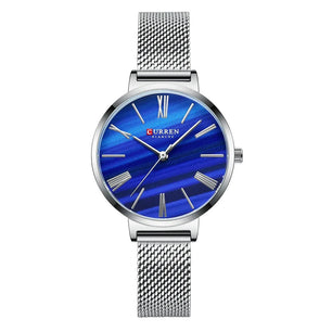 Women's Alloy Case Buckle Clasp Luxury Waterproof Quartz Watch