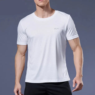 Men's Polyester Short Sleeve Pullover Closure Sportswear T-Shirt