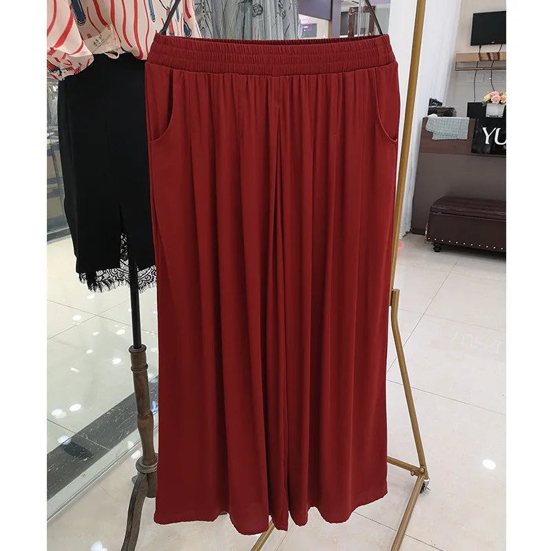 Women's Spandex Elastic High Waist Pleated Pattern Casual Skirts