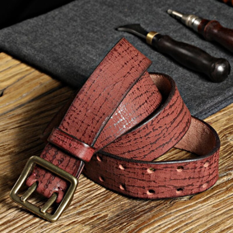 Men's Cowskin Buckle Closure Printed Pattern Casual Wear Belts