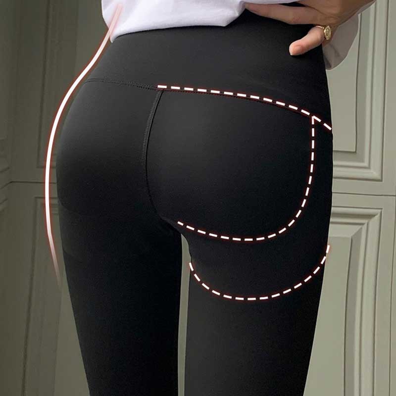 Women's Spandex High Waist Solid Pattern Fitness Sports Leggings