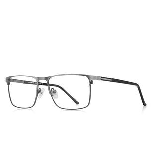 Men's Titanium Alloy Frame Full-Rim Square Shaped Trendy Glasses