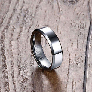 Men's Metal Tungsten Round Shaped Trendy Engagement Party Ring