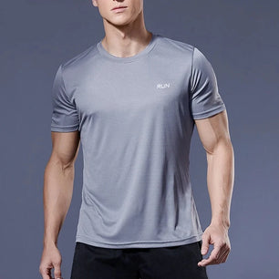 Men's Polyester Short Sleeve Pullover Closure Sportswear T-Shirt