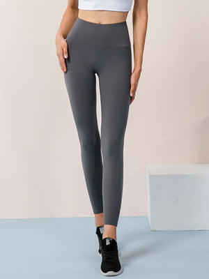 Women's Polyester High Waist Elastic Closure Sports Wear Leggings