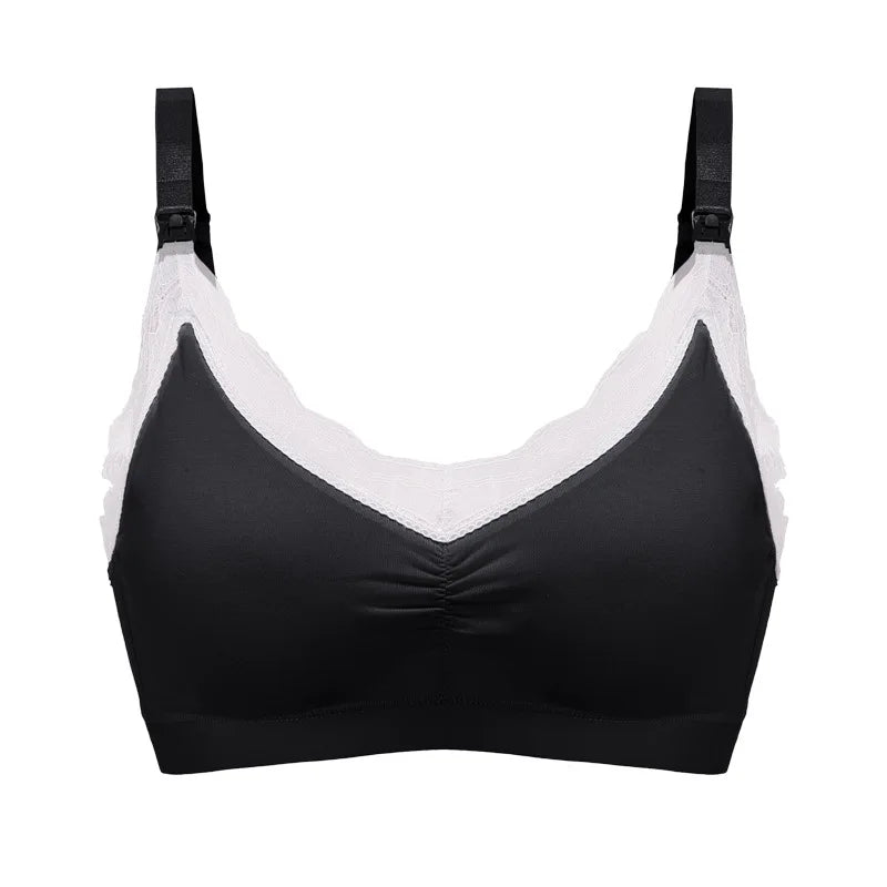 Women's Cotton V-Neck Sleeveless Solid Pattern Lingerie Bra