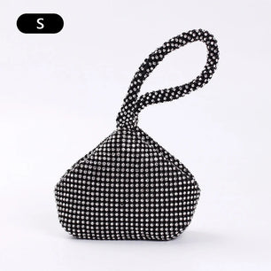 Women's Polyester Hasp Closure Rhinestone Bridal Wedding Clutch