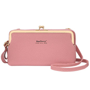 Women's PU Leather Zipper Closure Solid Pattern Casual Handbags