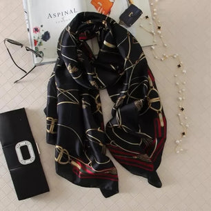 Women's Silk Neck Wrap Printed Pattern Trendy Beach Scarves