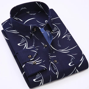 Men's Polyester Turndown Collar Full Sleeve Casual Wear Shirts