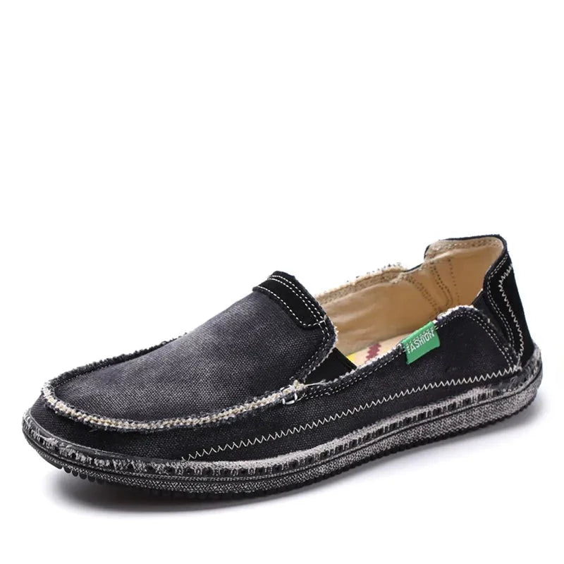 Men's PU Leather Breathable Slip On Loafers Casual Flat Shoes