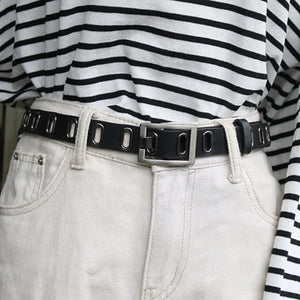 Women's 100% PU Buckle Closure Solid Pattern Trendy Waist Belts