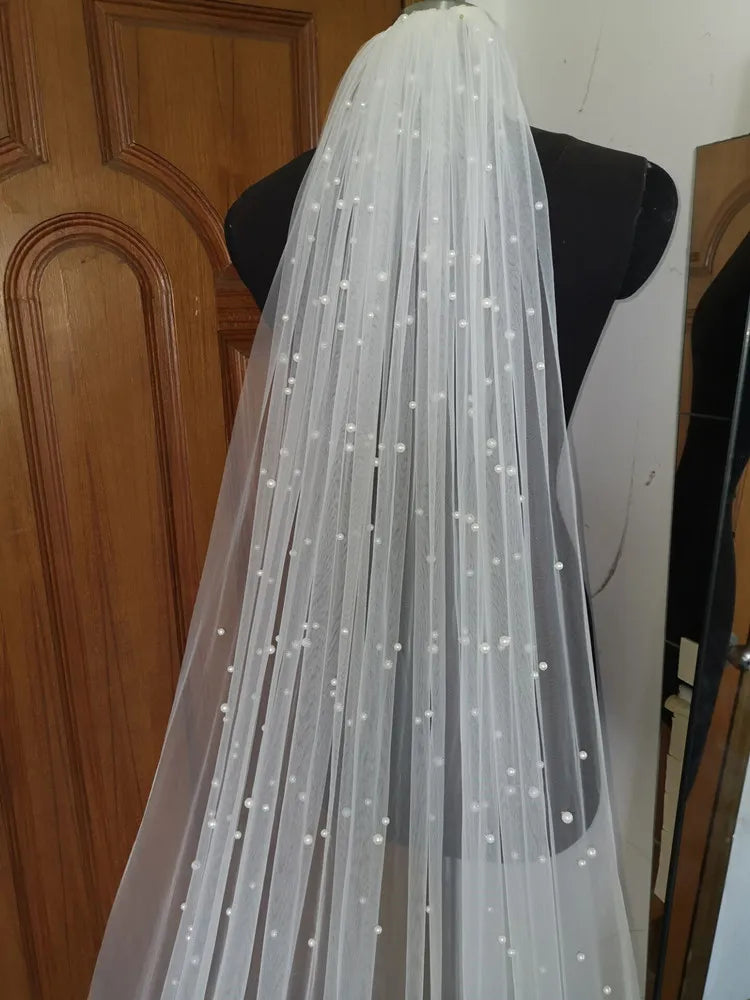 Women's Polyester Cut Edge One-Layer Cathedral Wedding Veils