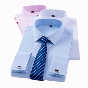 Men's Polyester Turn-Down Collar Full Sleeve Covered Button Shirt