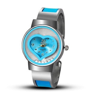 Women's Alloy Case Water Resistant Heart Shaped Quartz Watch