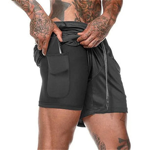 Men's Polyester Drawstring Closure Quick-Dry Swimwear Shorts