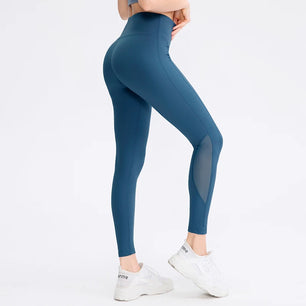 Women's Polyester High Waist Elastic Closure Sports Wear Leggings