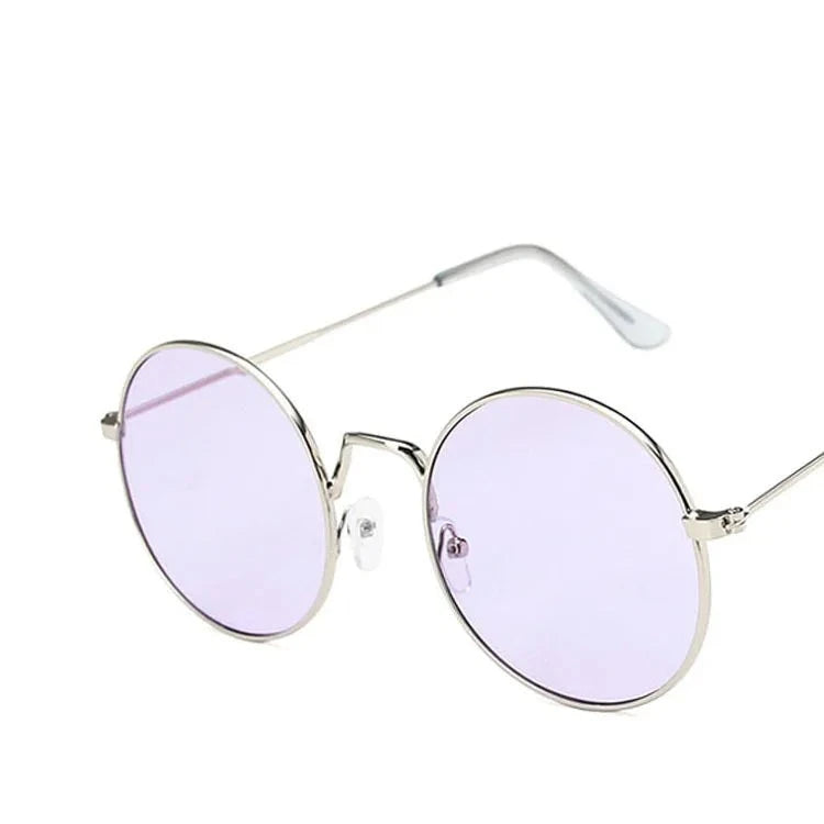 Women's Alloy Frame Polaroid Lens Round Shaped UV400 Sunglasses