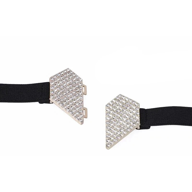 Women's Spandex Buckle Closure Rhinestone Pattern Trendy Belts