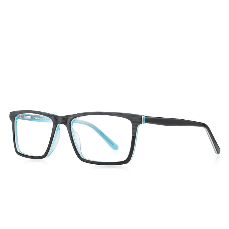 Kid's Acetate Frame Square Shaped Light Blocking Trendy Glasses