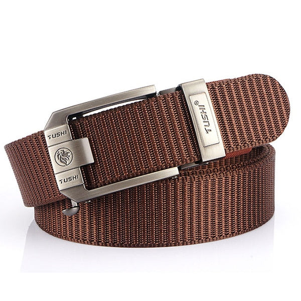 Men's Canvas Buckle Closure Solid Pattern Tactical Military Belts