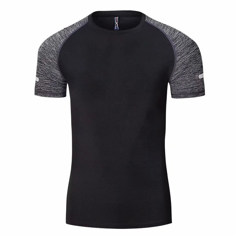 Men's Polyester Short Sleeve Pullover Closure Casual T-Shirt