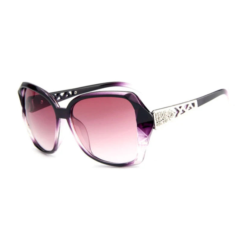 Women's Plastic Frame Acrylic Lens Square Shaped Sunglasses