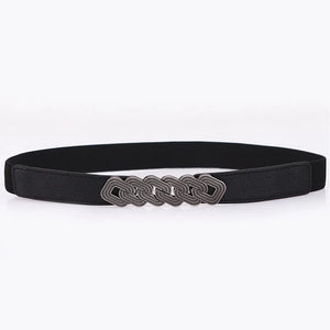 Women's Spandex Buckle Closure Solid Pattern Vintage Waist Belts