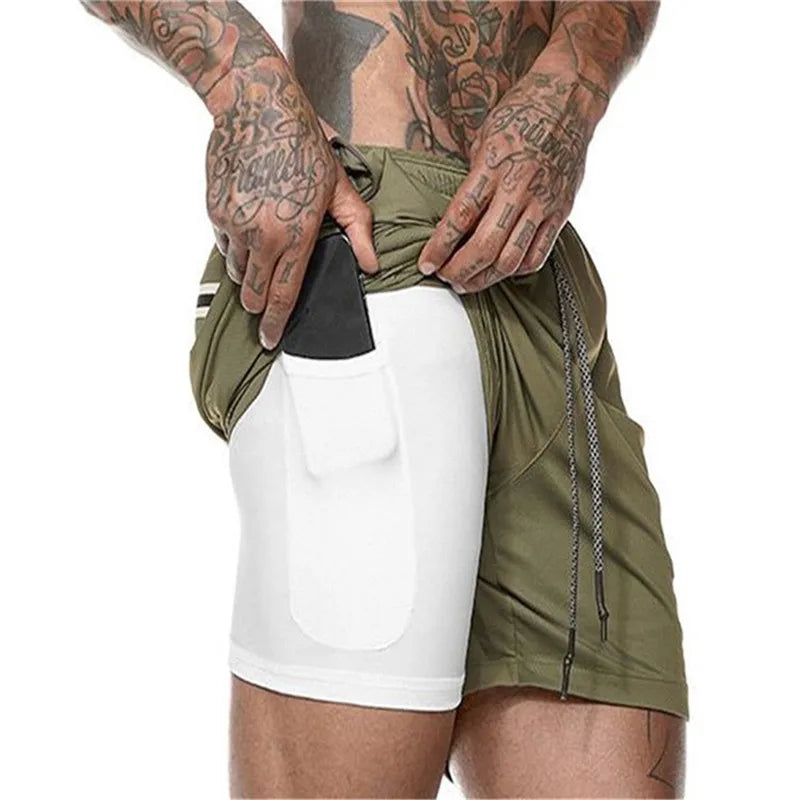 Men's Polyester Drawstring Closure Quick-Dry Swimwear Shorts