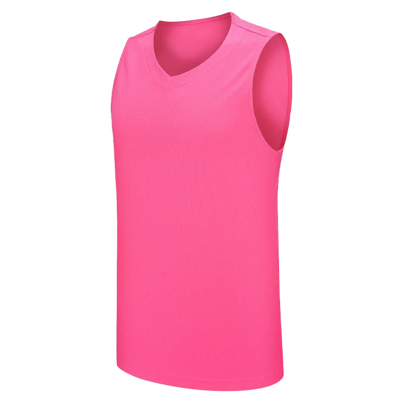 Women's Nylon V-Neck Sleeveless Breathable Fitness Workout Top