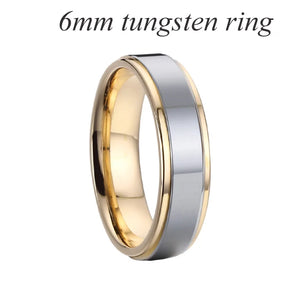 Men's Tungsten Cubic Zirconia Bezel Setting Geometric Shape Ring