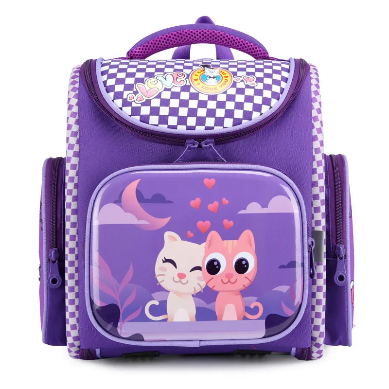 Kid's Polyester Zipper Closure Animal Pattern School Backpack