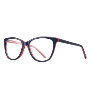 Kid's Cat Eye Acetate Frame Light Blocking Trendy Computer Glasses