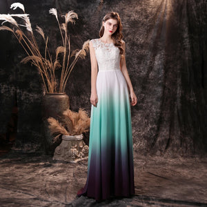 Women's Polyester O-Neck Sleeveless Formal Party Evening Dress