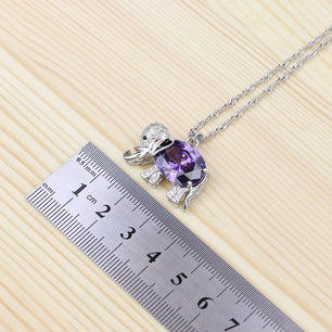 Women's 100% 925 Sterling Silver Zircon Geometric Wedding Necklace