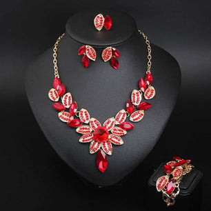 Women's Copper Alloy Crystal Rhinestones Wedding Jewelry Set